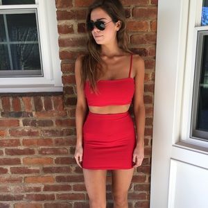 Red Two Piece Set